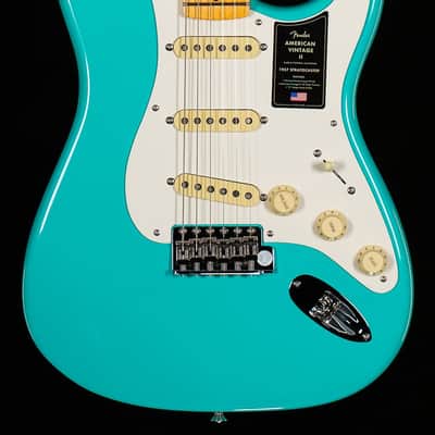 Fender American Vintage II 1957 Stratocaster Maple Fingerboard Sea Foam Green (738) image 3