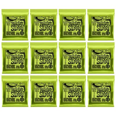 12-Pack Ernie Ball 2221 Regular Slinky Nickel Electric Guitar Strings, 10-46 Bild 1