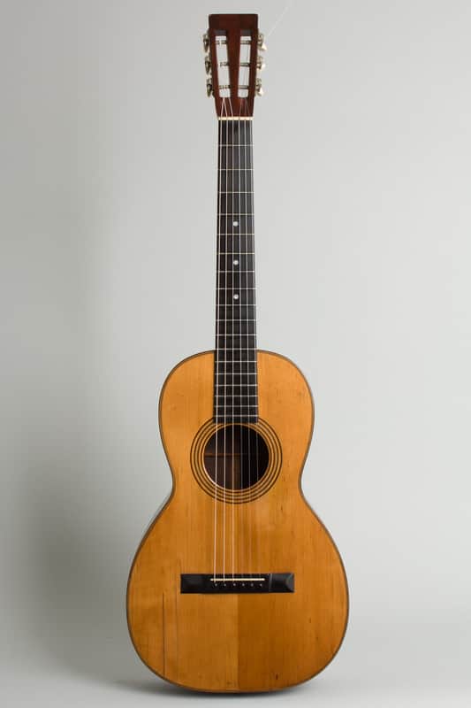 C. F. Martin  2-18 Flat Top Acoustic Guitar,  c. 1880, period black coffin case. image 1