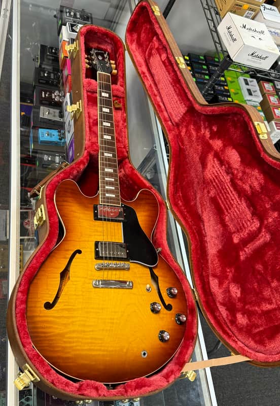 Gibson ES-335 Figured Semi-hollowbody Electric Guitar - Iced Tea, 2023
