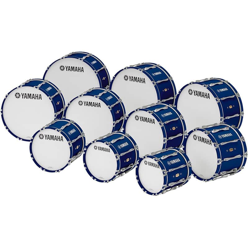 Yamaha 16" x 14" 8300 Series Field-Corps Marching Bass Drum Regular Blue Forest image 1