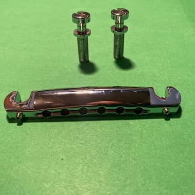 Gibson LP Jr. Wraparound Bridge Tailpiece Non-Compensated 2006 Chrome image 2