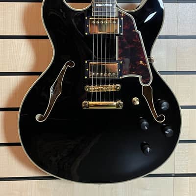 D'Angelico Excel DC Stopbar Tailpiece Solid Black Semi-Hollow Electric Guitar Case Made in South-Korea image 2