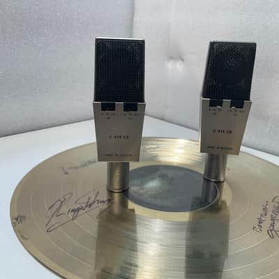 AKG EB414  PAIR MIKROFON CK12. BRASS VINTAGE image 3