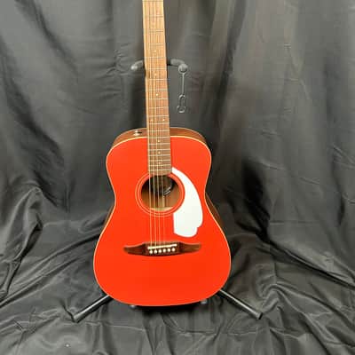 Fender Malibu Player Acoustic Guitar-Fiesta Red image 3