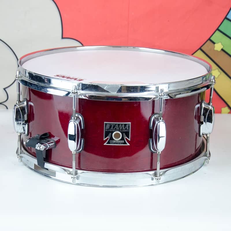 Used Tama Superstar Classic Snare Drum - Red Lacquer 6.5" x 14" image 1