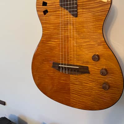 Cordoba Stage Nylon-String Electric Guitar Natural Amber image 4