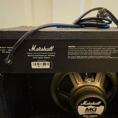 Marshall MG30DFX 30-watt 1x10 Guitar Combo Amplifier 2008 - Black image 6