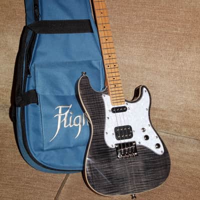 Flight Pathfinder TBK Tenor Solidbody Electric Ukulele Trans-Black image 22