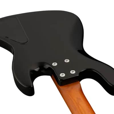 Sadowsky MetroExpress 21-Fret Vintage J/J Bass, Roasted Maple Fingerboard, Lefthand, 4-String - Solid Black High Polish image 6