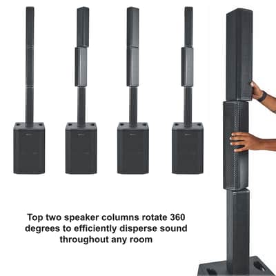 Rockville TITAN ARRAY SYSTEM Pro Powered Column Array Speaker w/10" Sub+Backpack image 10