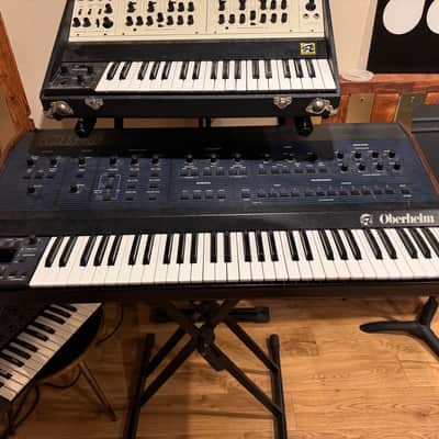 Oberheim OB-8 61-Key 8-Voice Synthesizer 1983 - Blue with Wood Sides
