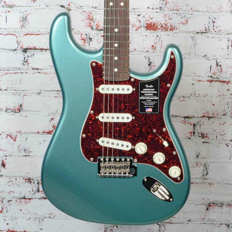 Fender American Professional Classic Stratocaster, RW Fingerboard, Faded Sherwood Green Metallic image 1