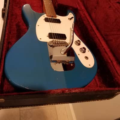Mosrite Ventures II Slab Body Guitar Serial #B022 1965 Blue image 14