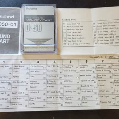 Roland D-50/D-550 ROM/Patch cards 1989 - Sustain/Decay Group image 4