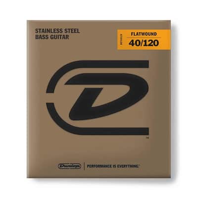 Dunlop DBFS40120 Stainless Steel Flatwound 5-String Bass Strings (40-120)