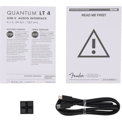 Fender Quantum LT 4 USB-C Bus Powered Recording Interface 4x2, 24 bit/192 kHz image 6