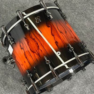 Sonor SQ2 Beech 5pc Drum Set Black to Red Burst over African Marble Gloss image 6