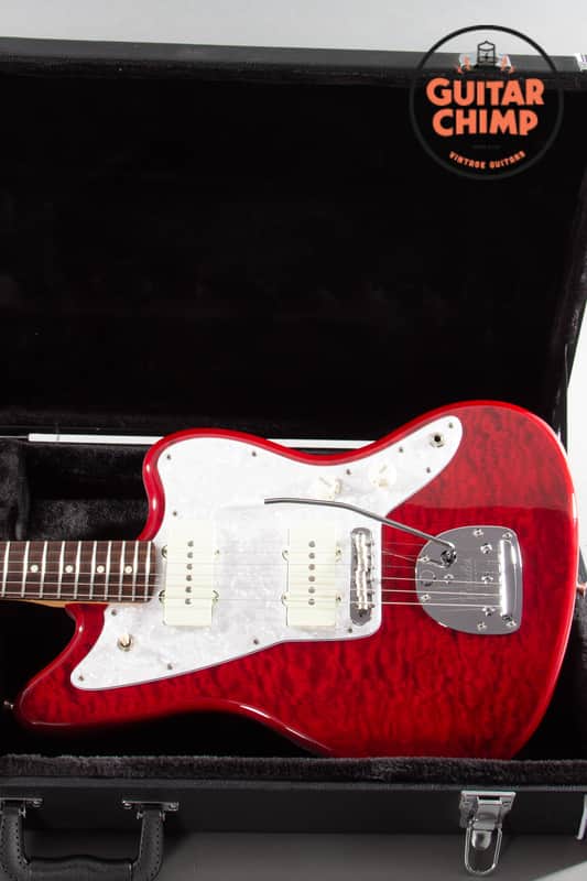 2024 Fender MIJ Japan Hybrid II Jazzmaster Quilt Red Beryl Quilt Top HSC image 1