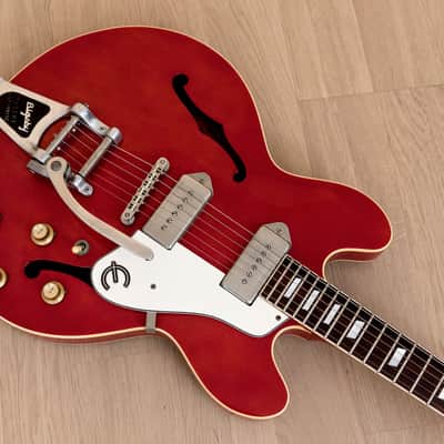 1991 Epiphone Casino Electric Guitar Cherry w/ Bigsby & Case, Pre-Elitist, Japan Terada imagen 11