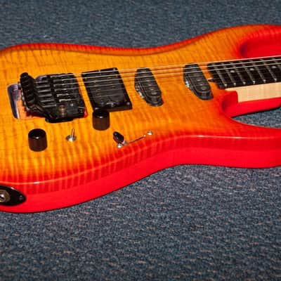 Zion Classic 1988 - Flame Maple, Cherry Sunburst, #1558, circa 1988 image 4