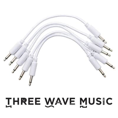 Erica Synths Braided & Soft Eurorack Patch Cables 10 cm (5 pcs) (White)  [Three Wave Music] image 1