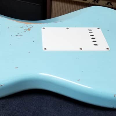 used 2024 Fender Custom Shop Late-1962 Stratocaster Relic in Faded Aged Daphne Blue, Excellent Condition with OHSC & Paperwork! image 18