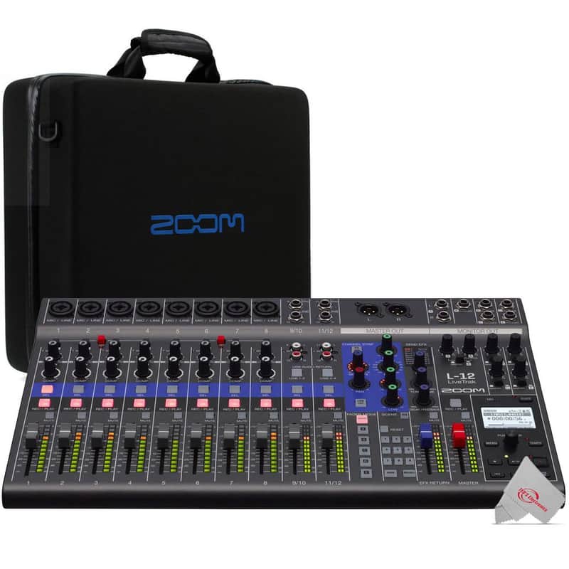 Zoom LiveTrak L-12 - 12-Channel Digital Mixer & Multitrack Recorder + Zoom CBL-20 Carrying Bag image 1