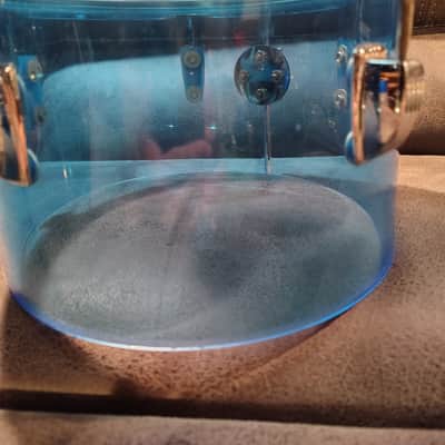 Ludwig Vistalite 6.5"x10" Concert Tom 1970's - Blue Acrylic image 2