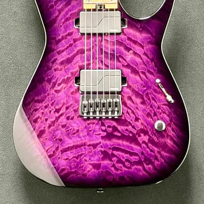 Dean Guitars - USA - Exile - Jon Donias - Trans Purple Burst Quilt Maple Top - 5-Piece Birdseye Maple/Walnut Slim C Neck - 24 Jumbo Stainless Steel Frets - Fishman Fluence Modern Black Pickups - Sperzel Locking Tuners - OHSC - Call for Best Price !!! image 1