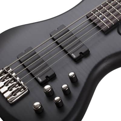 Schecter Stiletto Studio-5 bass in See-Thru Black Satin image 14