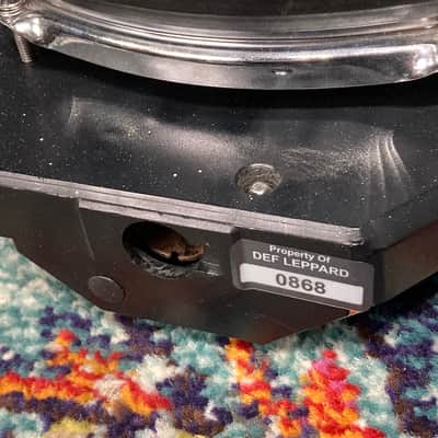 Hart Dynamics - Def Leppard Adrenalize Tour, 10" AcuPad Trigger Pad - (RA #2107) AUTOGRAPHED HEAD!! 1990s - Gold image 12