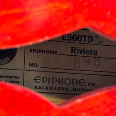 1967 Epiphone Riviera Cherry image 5