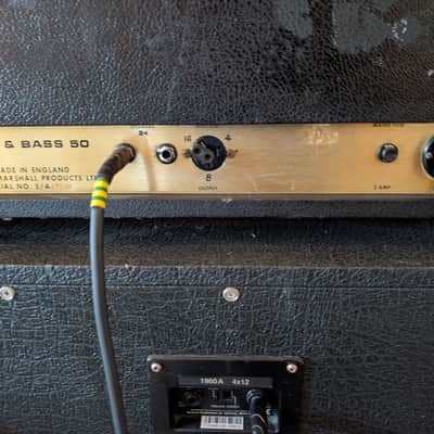 'REDUCED' 1974 Marshall JMP 50 Valve / Tube Guitar Amplifier + 4x12 Speaker Cab Celestions image 9
