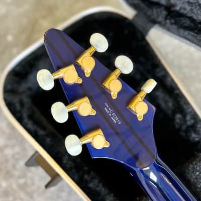 Greco Flying V c 1990- 2000 trans Amethyst original vintage MIJ Japan ox image 8