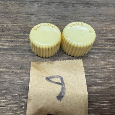 Harmony Cupcake Volume & Tone Knobs 60s - Cream Rocket Stratotone Airline image 1