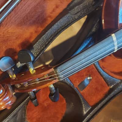 Josef Lorenz Luby Schonbach size 4/4 violin, Czech, Glasser Bow image 6