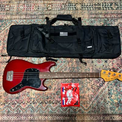 1978 Fender Musicmaster Bass Guitar - Wine Red image 1