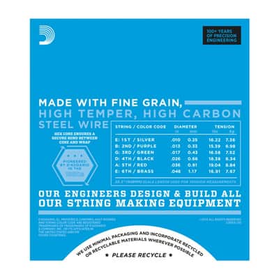 D'Addario EXL110-3D Nickel Wound Electric Guitar Strings, Regular Light, 10-46 - 3 Sets image 3