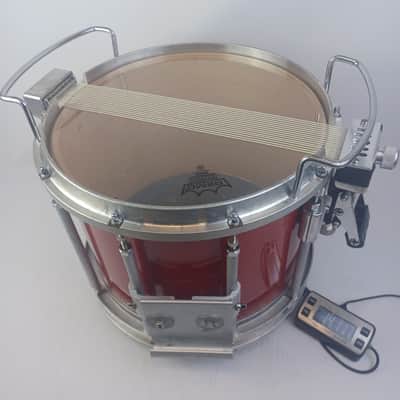 Pearl 11x13" FFX Championship Maple Marching Snare Drum Red Free Floating 10-Lug image 16