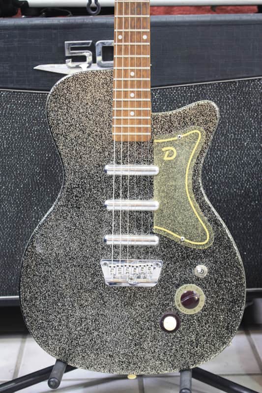 Danelectro '56 U-3 Reissue 1999 - Black Sparkle image 1