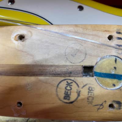 1995 Fender Jeff Beck Graffiti Yellow  Prototype One Of A Kind Stratocaster image 8