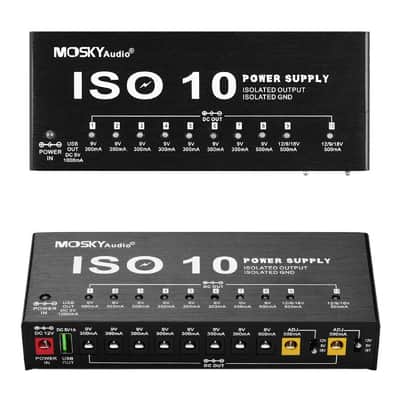 Mosky ISO 10 Isolated Output Guitar Bass Effect Pedal Power Supply 9V 12V 18V US Plug image 2