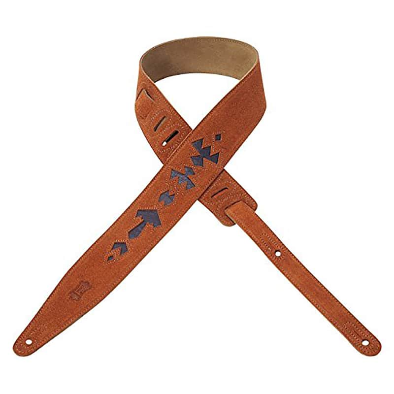 Mint Levys MS317JAX-CPR 2 1/2" Jax Series Designer Suede Leather Guitar Strap Copper image 1