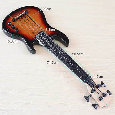 4 String Silent Electric Ukulele Bass, Basswood Body with Maple Neck, Sunburst Finish image 5