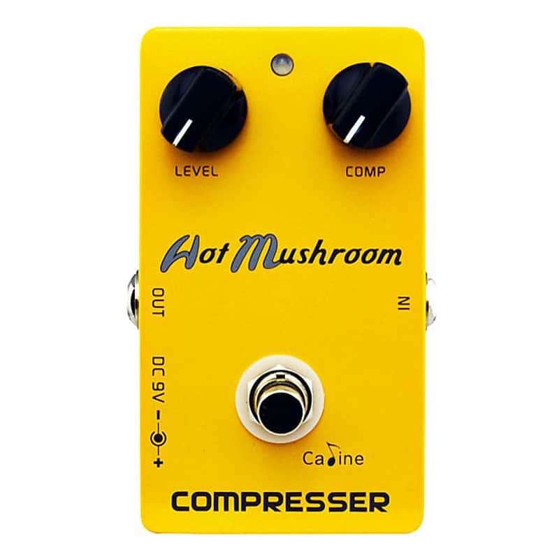 Caline CP-10 Hot Mushroom Compressor RED Script True Bypass Guitar Effect Pedal image 1