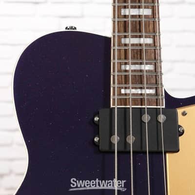 Reverend Linh Le Signature Lil Linhbacker Bass Guitar - Purple Sparkle (LinhbackerPSd1) image 3