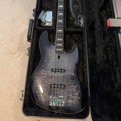 Sire 2nd Generation Marcus Miller V9 TBKB Ash 4-String with Fretless Ebony Fingerboard 2019 - Transparent Black Burst image 3