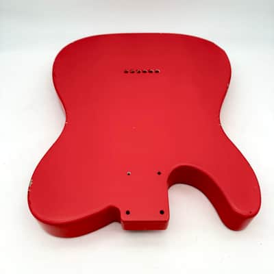 MJT Telecaster Body Alder Relic Nitro Fiesta Red Light mjt6585 image 7