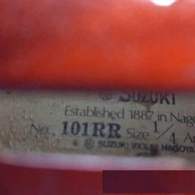Suzuki model 101RR size 1/4 violin, Japan 1988, with case & bow, Very Good Cond image 20
